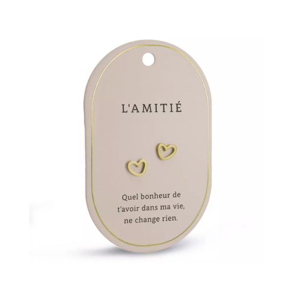 Boucles d’oreilles cœur - Amitié