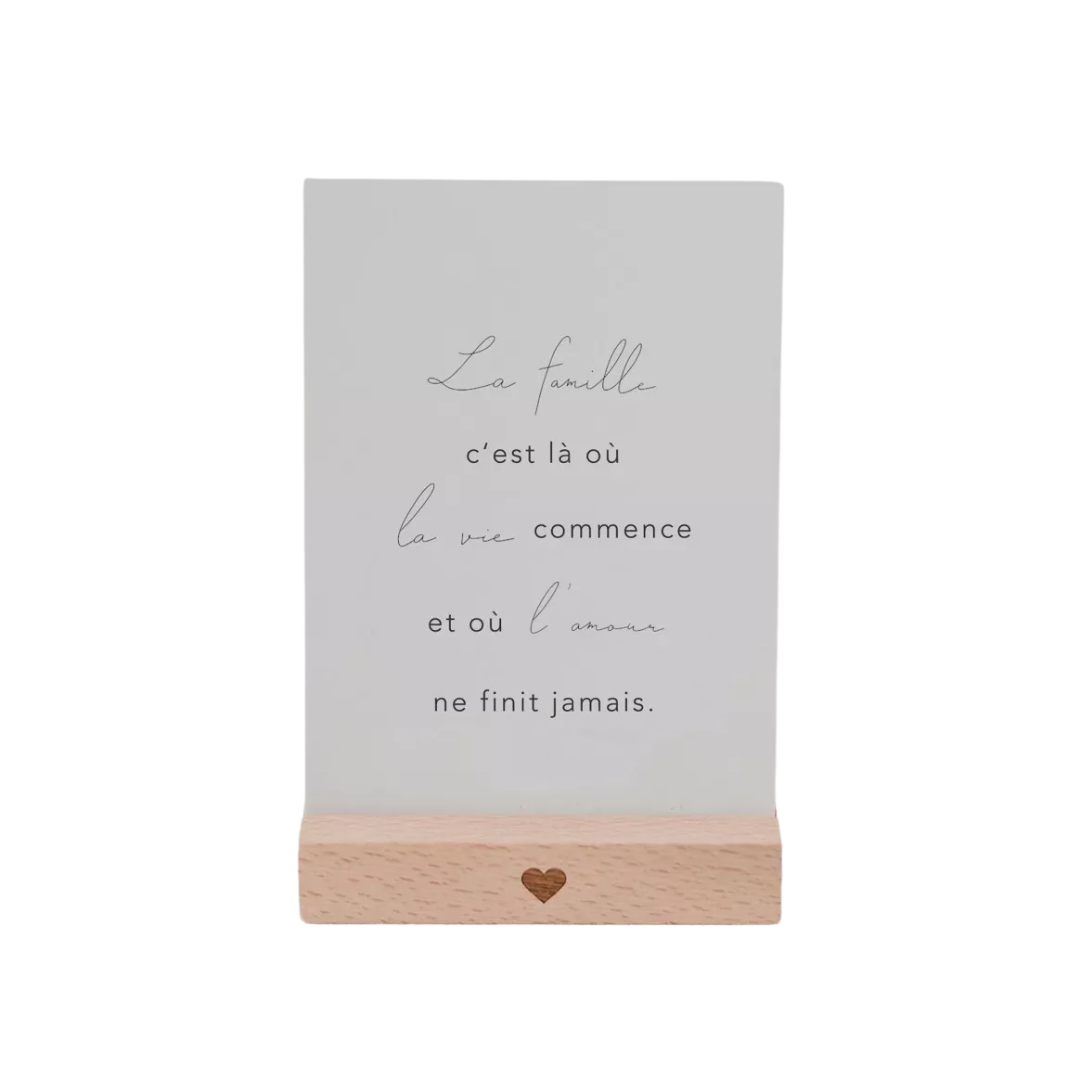 Carte aquarelle - Dicton La Famille