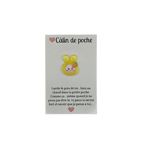 Câlin de Poche - Lapin jaune