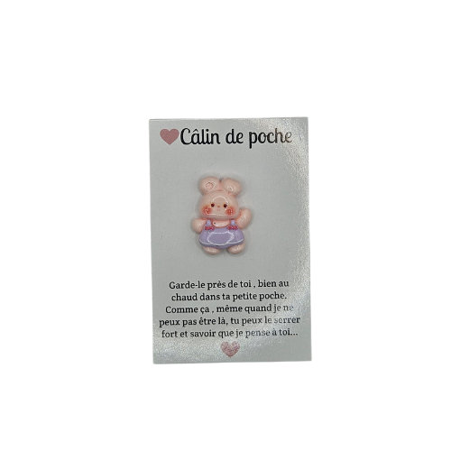 Câlin de Poche - Lapin salopette