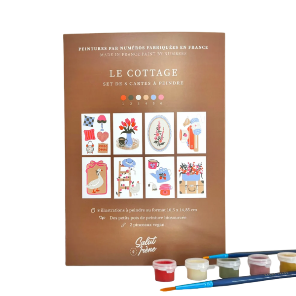 Salut Irene - Peinture au Numéro – 8 cartes - Le cottage