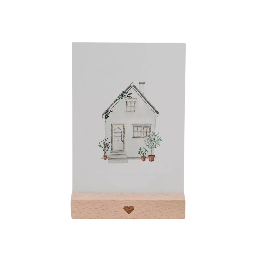 Carte aquarelle - Maison