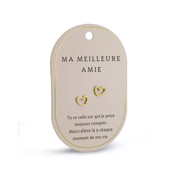 Boucles d’oreilles cœur - Ma meilleure amie