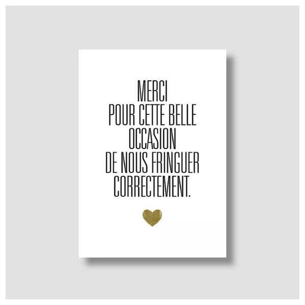 Bulma Carte mariage - Merci pour cette belle occasion de nous fringuer correctement!