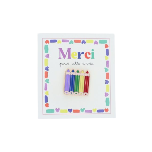 Pin's crayons - Merci pour cette année