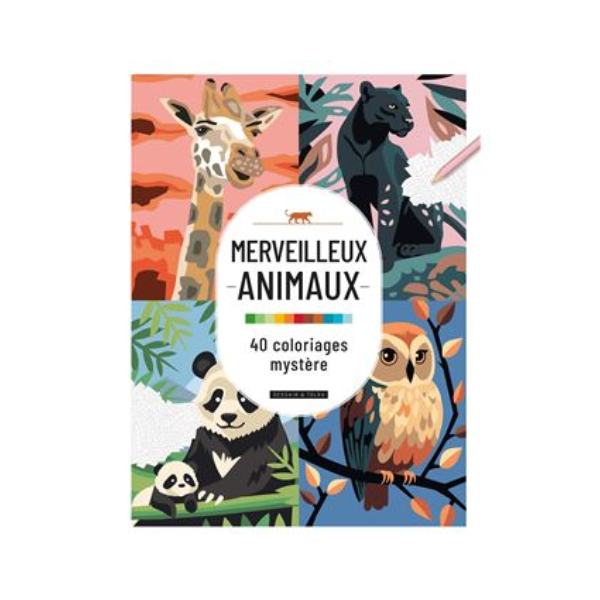 Merveilleux animaux - 40 coloriages mystères