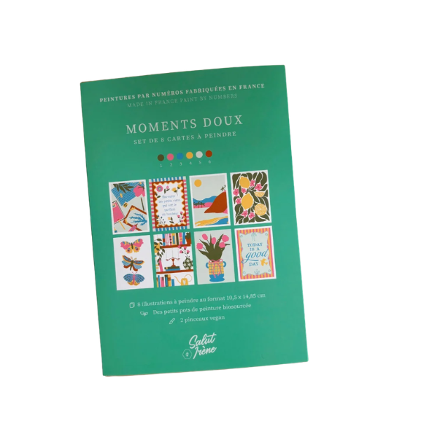 Salut Irene - Peinture au Numéro – 8 cartes - Moments doux