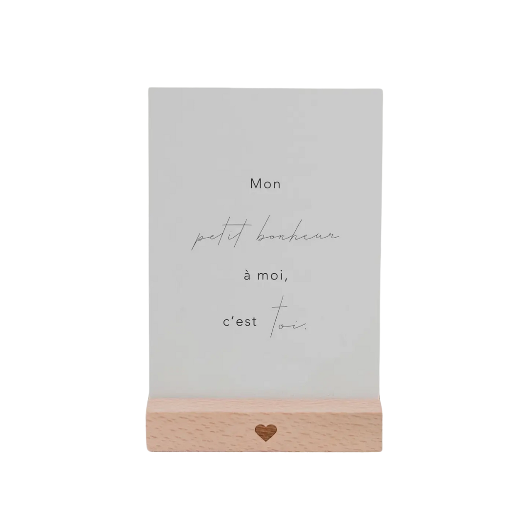 Carte aquarelle - Dicton petits bonheurs