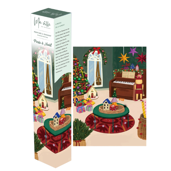 Ma Ville en Diamant – Kit de Diamond Painting Paris à Noël