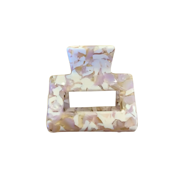 Pince croco grand modèle - Nacre crème