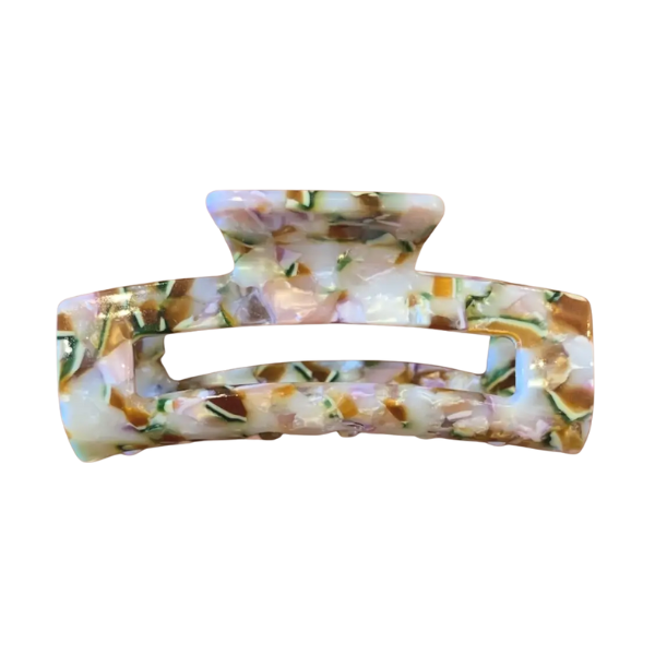 Pince croco rectangulaire - Multi nude