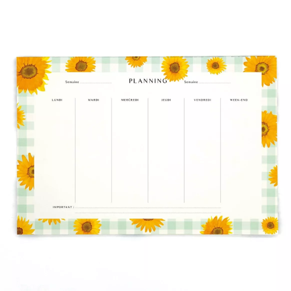 Semainier Quartier Libre - Planning Tournesols