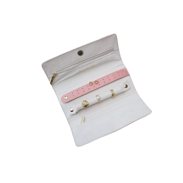Pochette à bijoux en velours Rose - Maison Scarlett