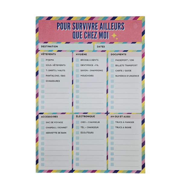 Supernova - Bloc-notes Survivre ailleurs que chez moi