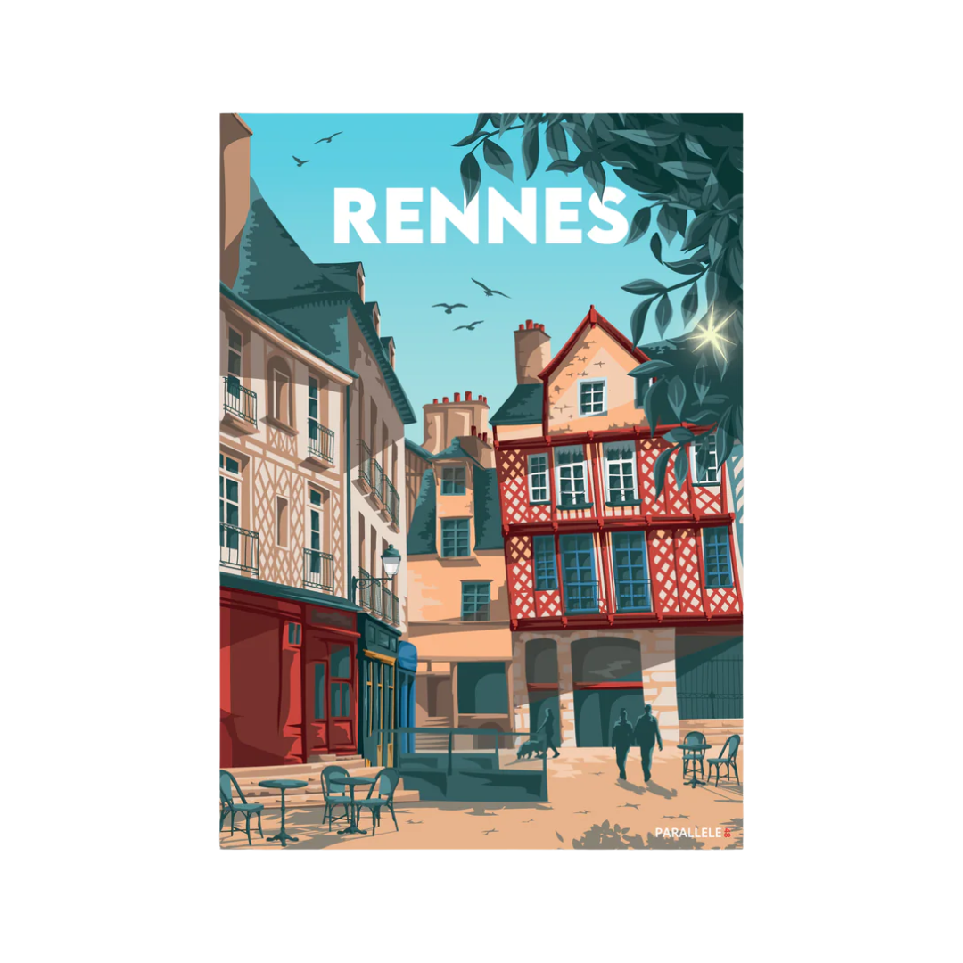 Carte Postale - Rennes - Place Sainte-Anne