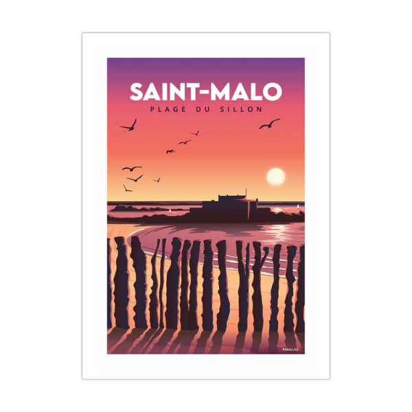Parallèle 48 - Affiche Saint-Malo (Plage du Sillon)