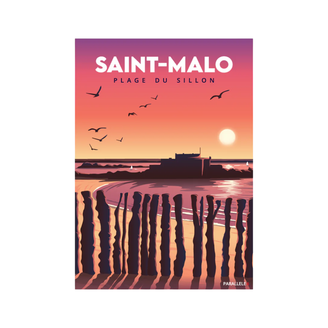 Carte Postale - Saint-Malo (Plage du Sillon)
