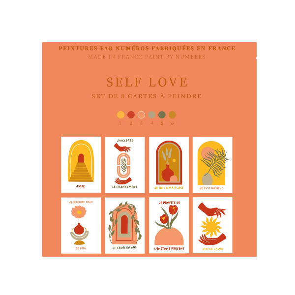 Salut Irene - Peinture au Numéro – 8 cartes - Self love