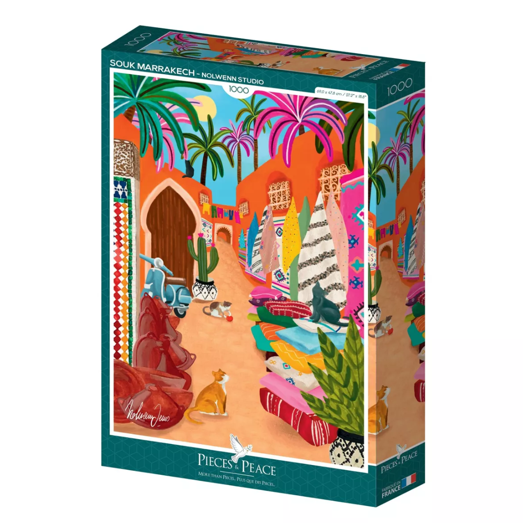 Puzzle Pieces&Peace 1000 Pièces - Souk Marrakech
