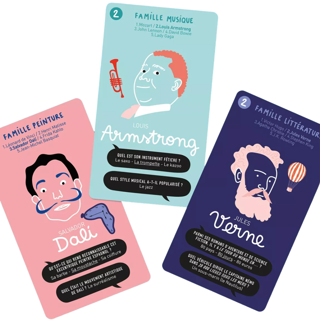 SUPER ARTISTES - Le jeu de 7 familles Minus