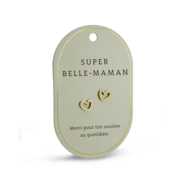 Boucles d’oreilles cœur - Belle-maman