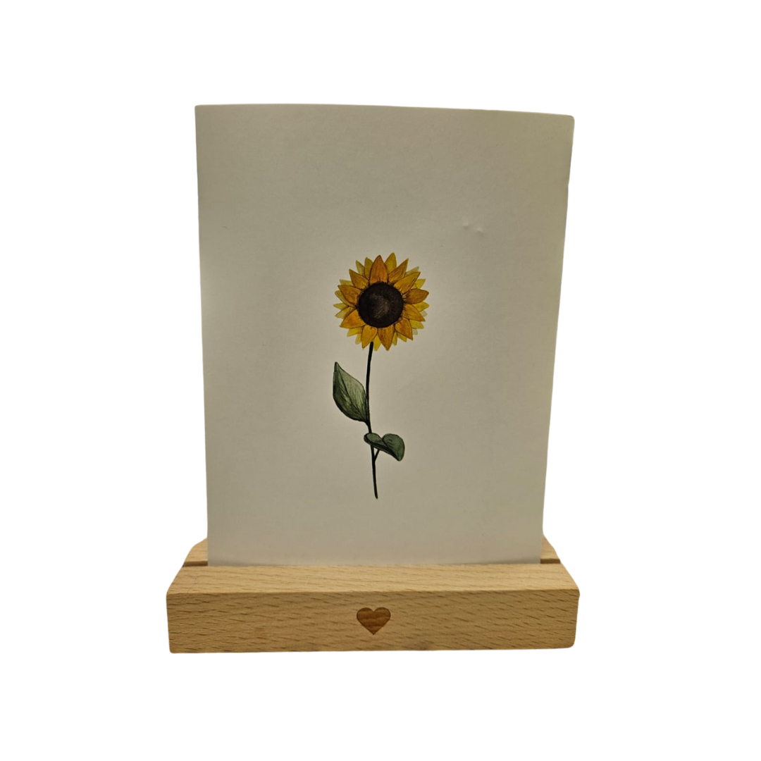 Carte aquarelle - Tournesol