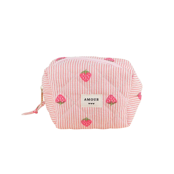 Trousse de maquillage - "Amour" - Fraises