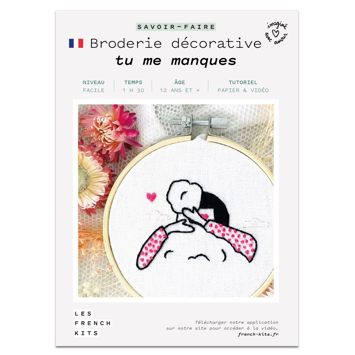 Les French Kits - Broderie décorative - Tu me manques