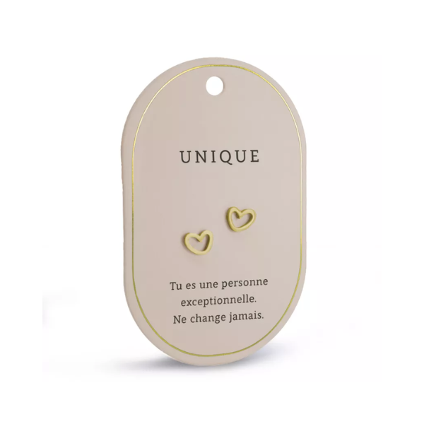 Boucles d’oreilles cœur - Unique