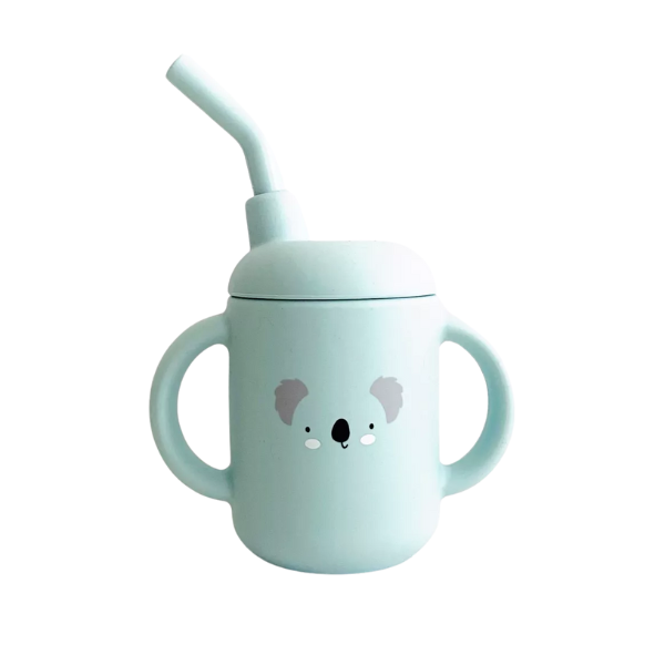 Les petits citrons - Verre à paille Bleu ciel