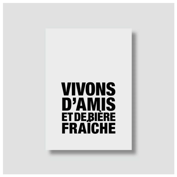 Bulma Carte - Vivons d'amis et de bière