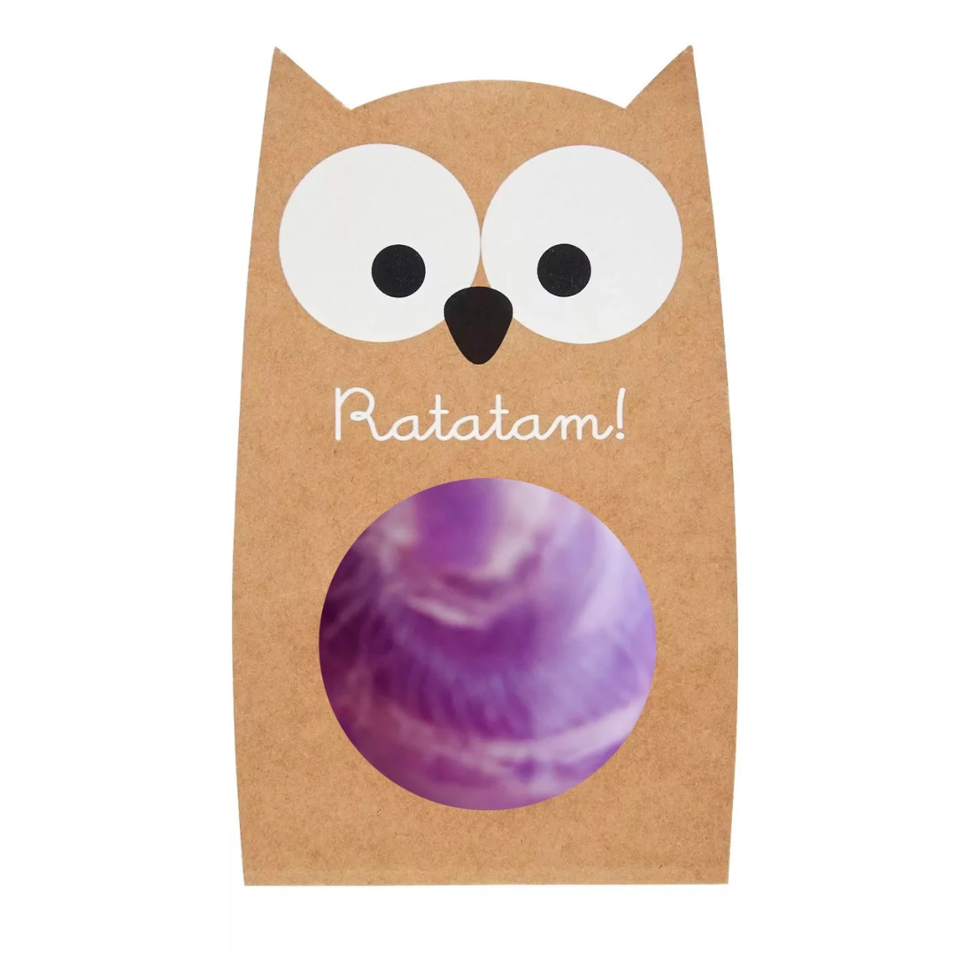 Ratatam - Balle rebondissante marbrée hibou Violet