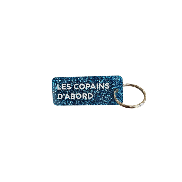 Porte-clés à paillettes - Les copains d'abord