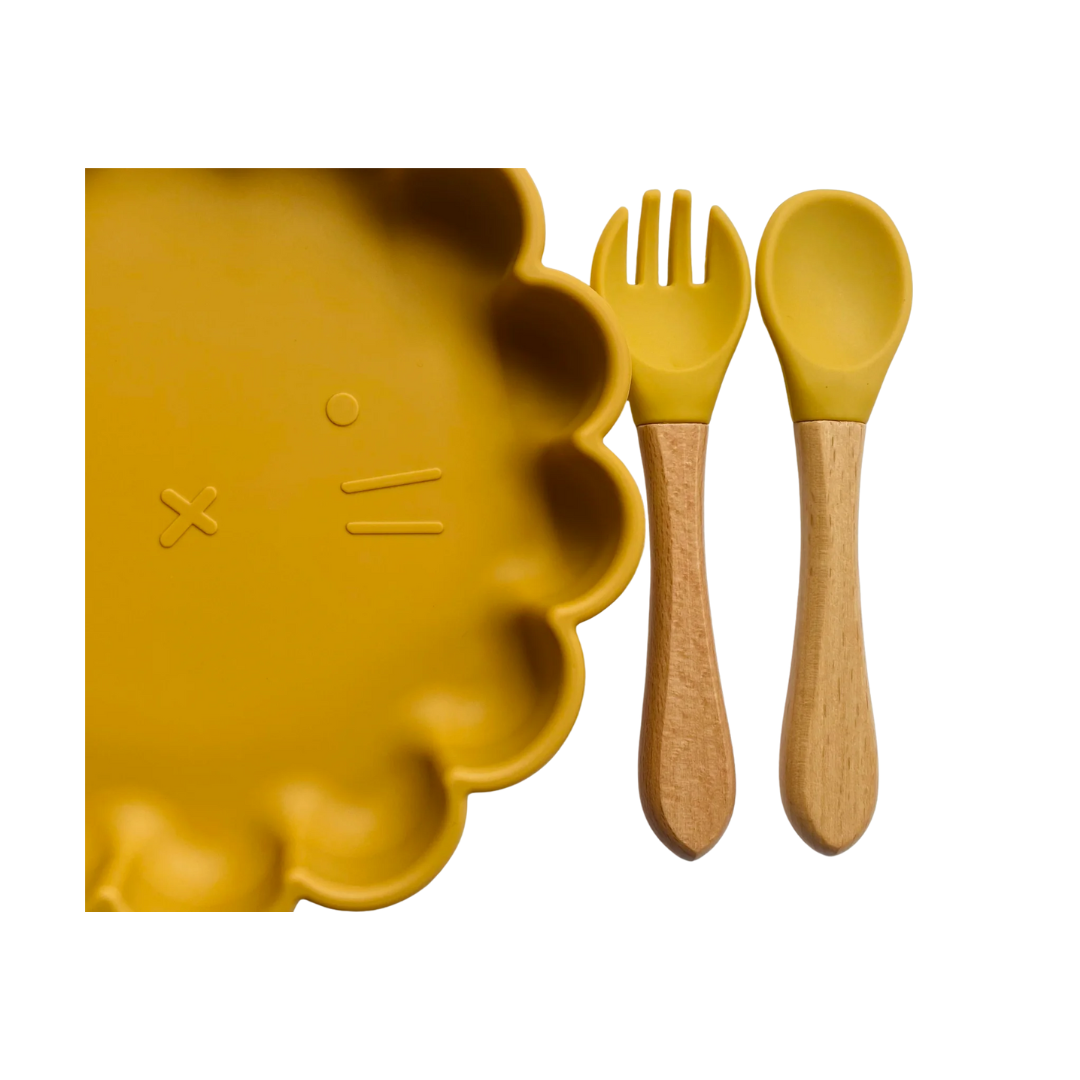 Les Petits Citrons - Set repas + couvert Lion Moutarde