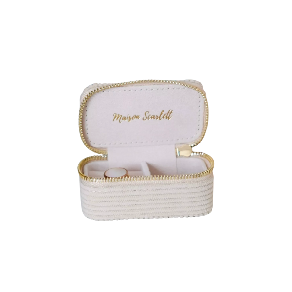 Maison Scarlett - Boîte à Bijoux côtelé beige