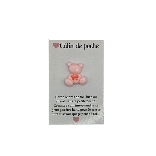 Câlin de Poche - Nounours rose