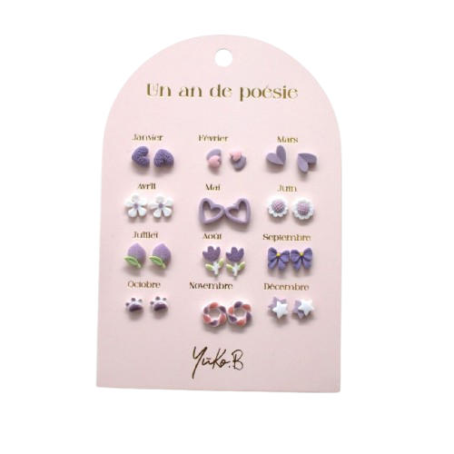 Boucle d'oreilles - Un an de poésie