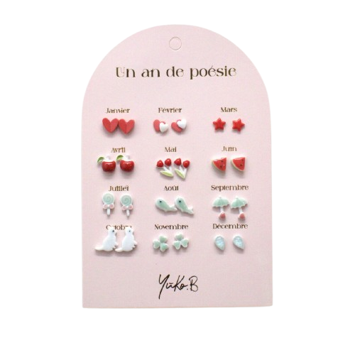 Boucle d'oreilles - Un an de poésie