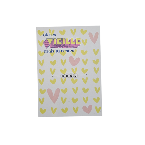 Aurélie Kacel - Carte postale – "T'es vielle mais tu reste cool"