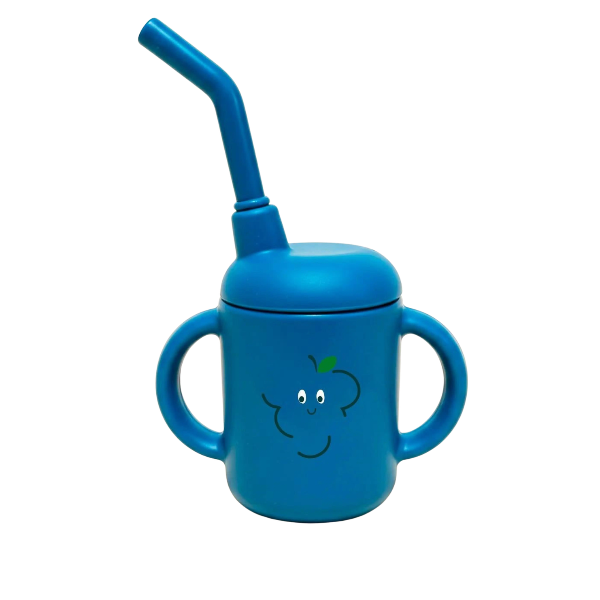 Les petits citrons - Bavoir en silicone - Bleu marine