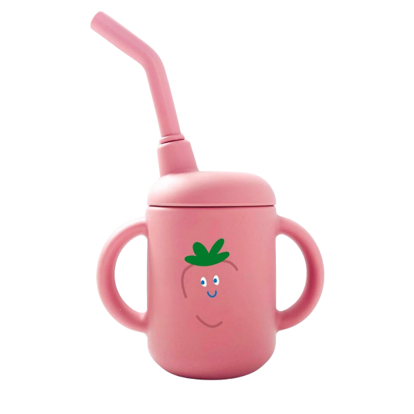 Les petits citrons - Verre à paille Rose