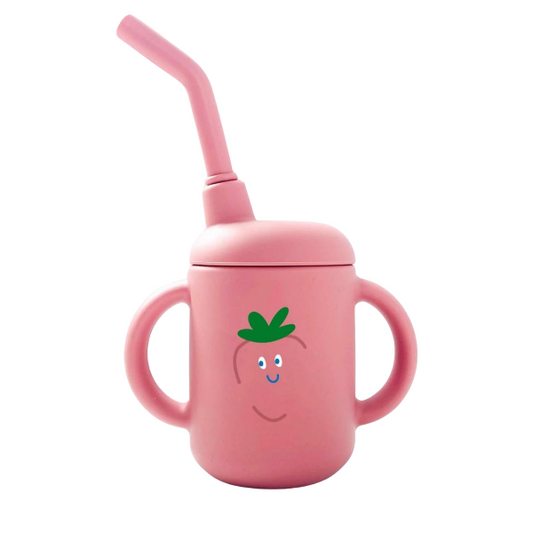 Les petits citrons - Verre à paille Rose