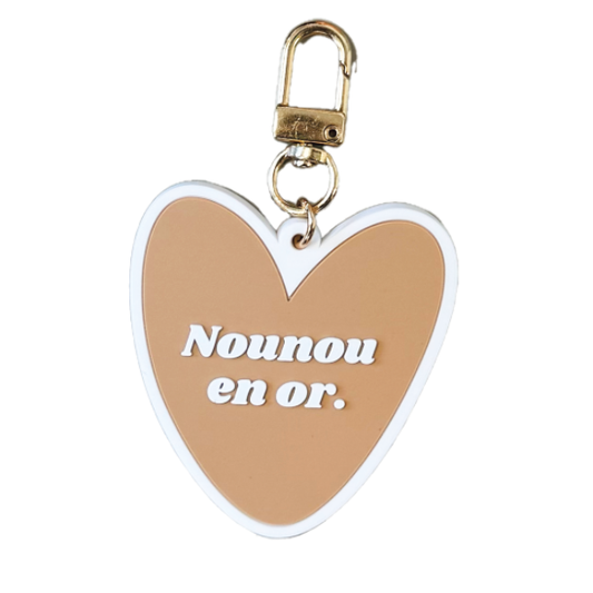 Atelier Wagram - Porte clé Super Nounou en or