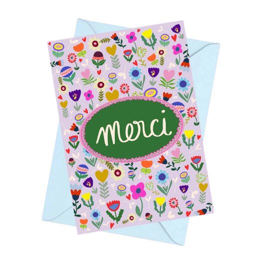 POSE - Carte postale Merci fleuri
