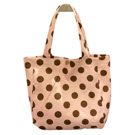 Tote bag à pois - Rose/Marron