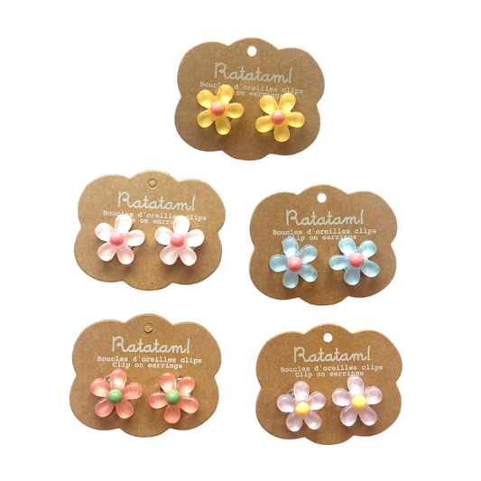 Ratatam - Boucles d'oreilles à clip – Fleurs
