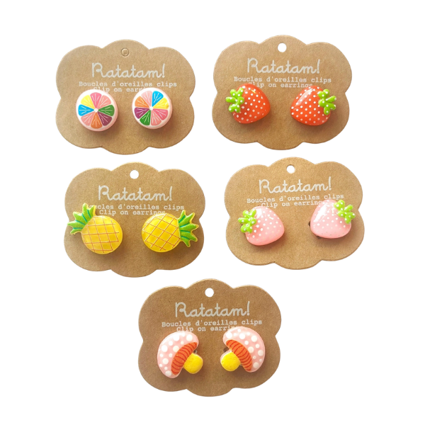 Ratatam - Boucles d'oreilles à clip – Fruits