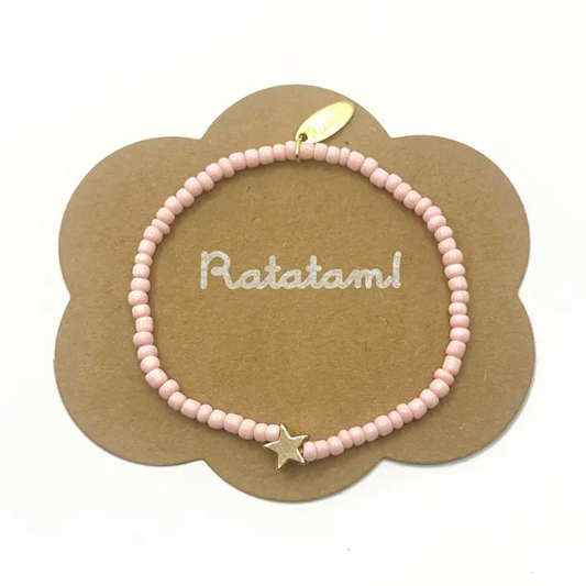 Ratatam - Bracelet enfant – Perles & Étoile dorée