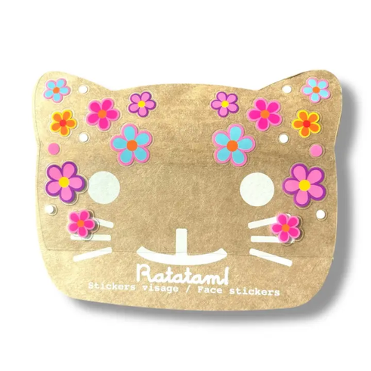 Ratatam - Stickers visage – fleurs multico