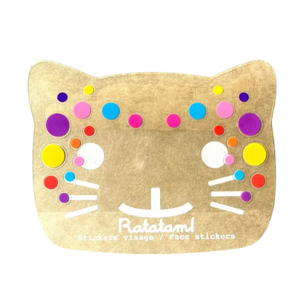 Ratatam - Stickers visage – Pois multicolores